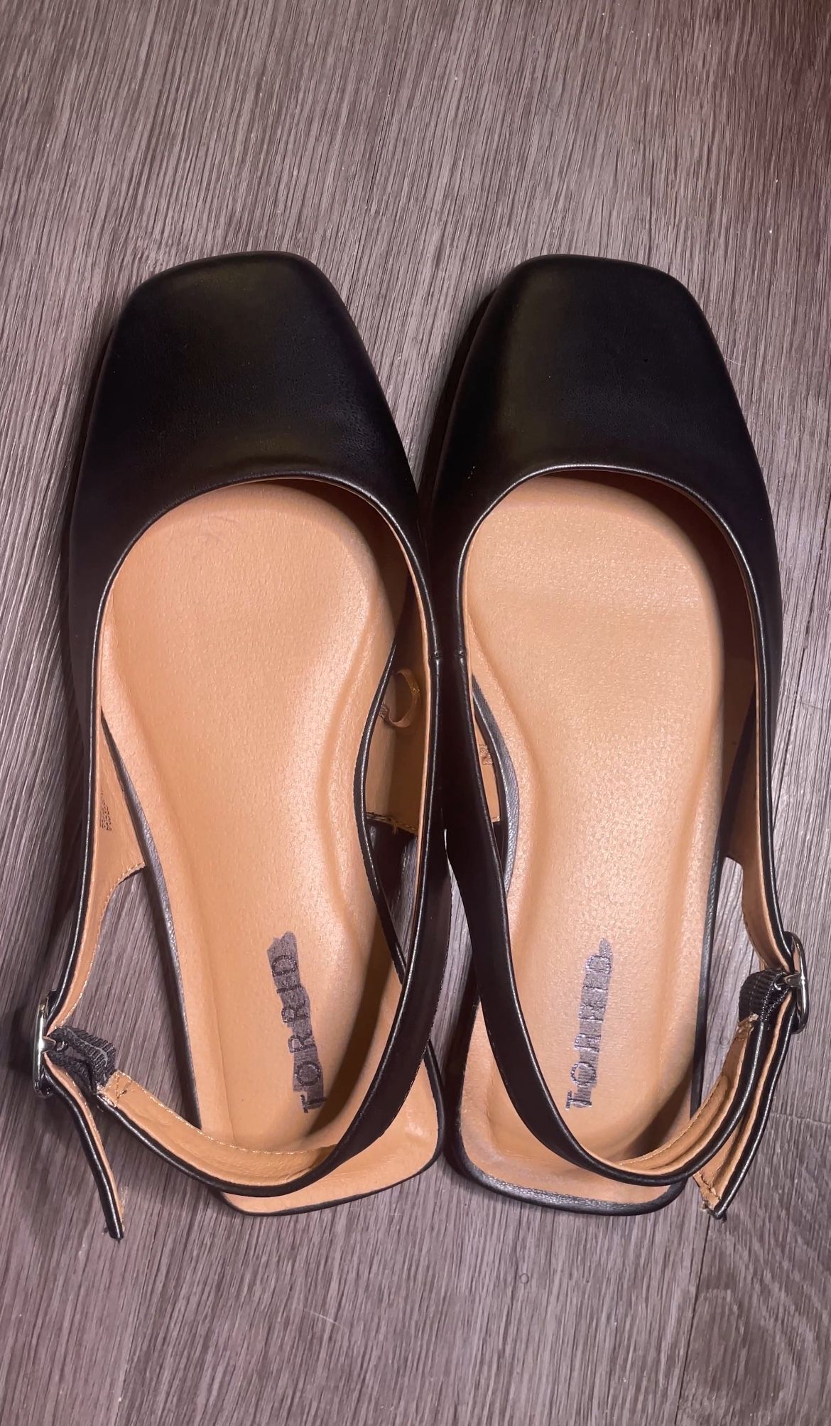 NEW Torrid Black Square-Toe Slingback Flats – Size 7WW – Never Worn – Wide Width