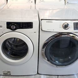Samsung Washer And Gas Dryer/Lavadora Y Secadora, 60 Days Warranty, "Free Delivery Local Gratis."