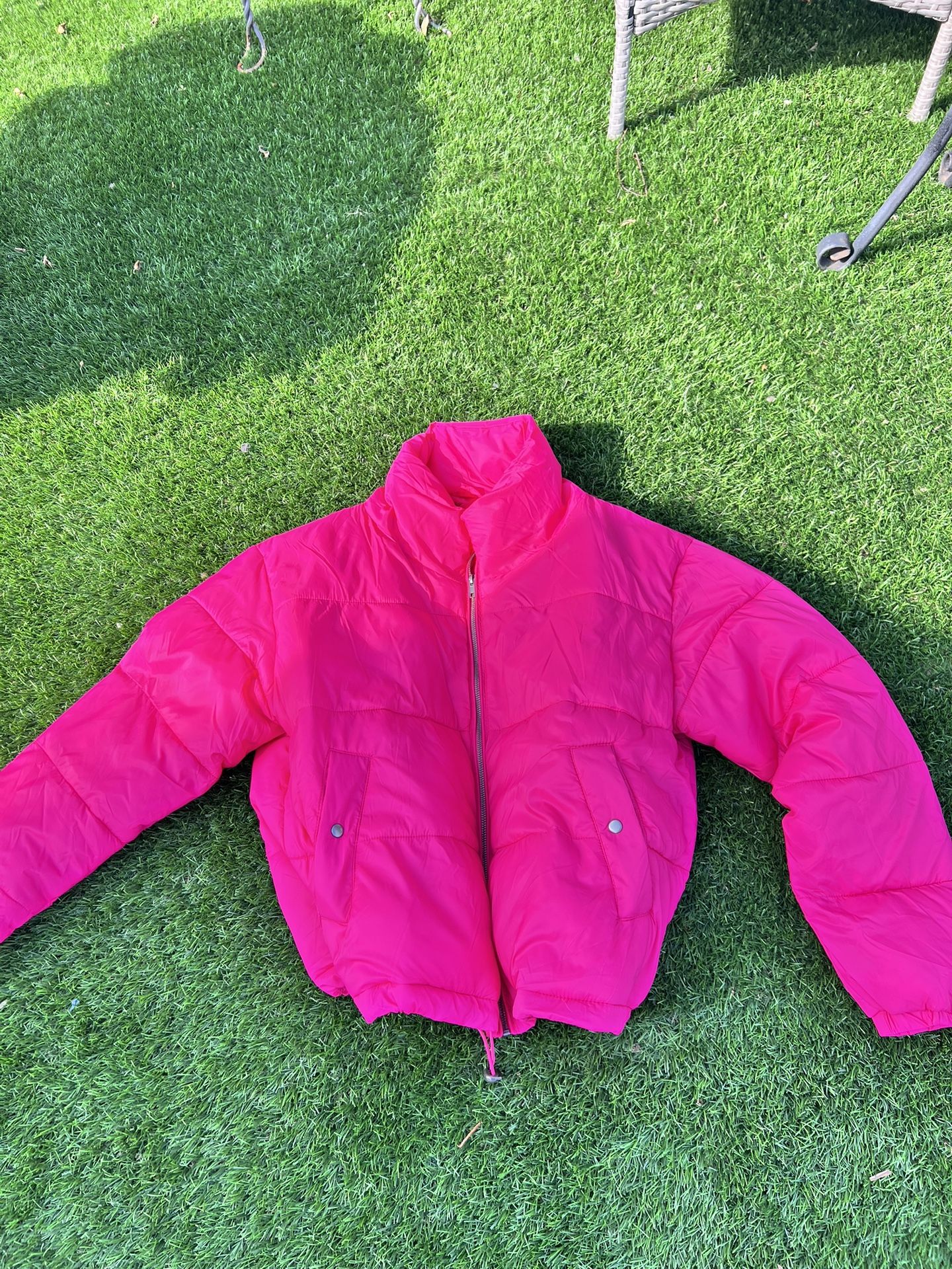 Puffy Hot Pink Cozy Light Weight Jacket