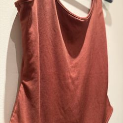 3 Ribbed Woman’s Body Suit In Rustic Orange, White, & Black