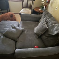 Couch With Ottoman- Like New