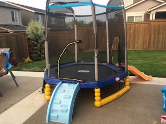 Climb n sales slide trampoline