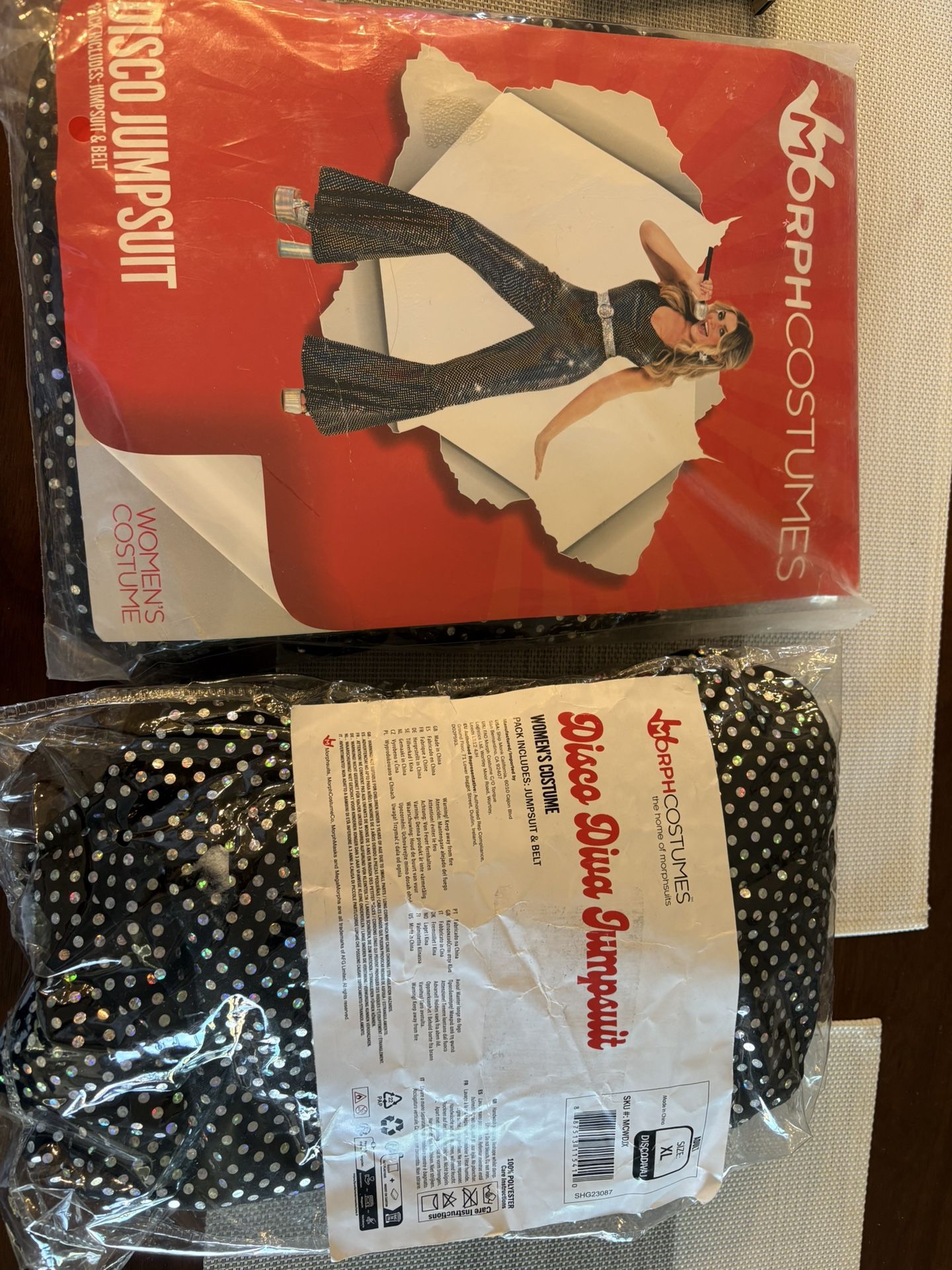 Size XL And XXL 80’s Disco Jumpsuit With Belt