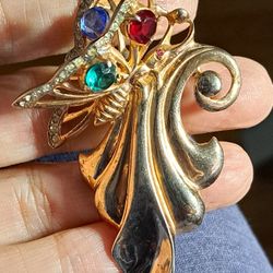 Vintage Silver Butterfly Brooch