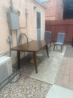 Elegant used dining table two chairs measurements in pics
