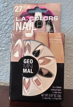 Glue-on nails Geo stiletto by LA Colors