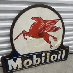 Antique Porcelain Mobil Oil, Gas Sign