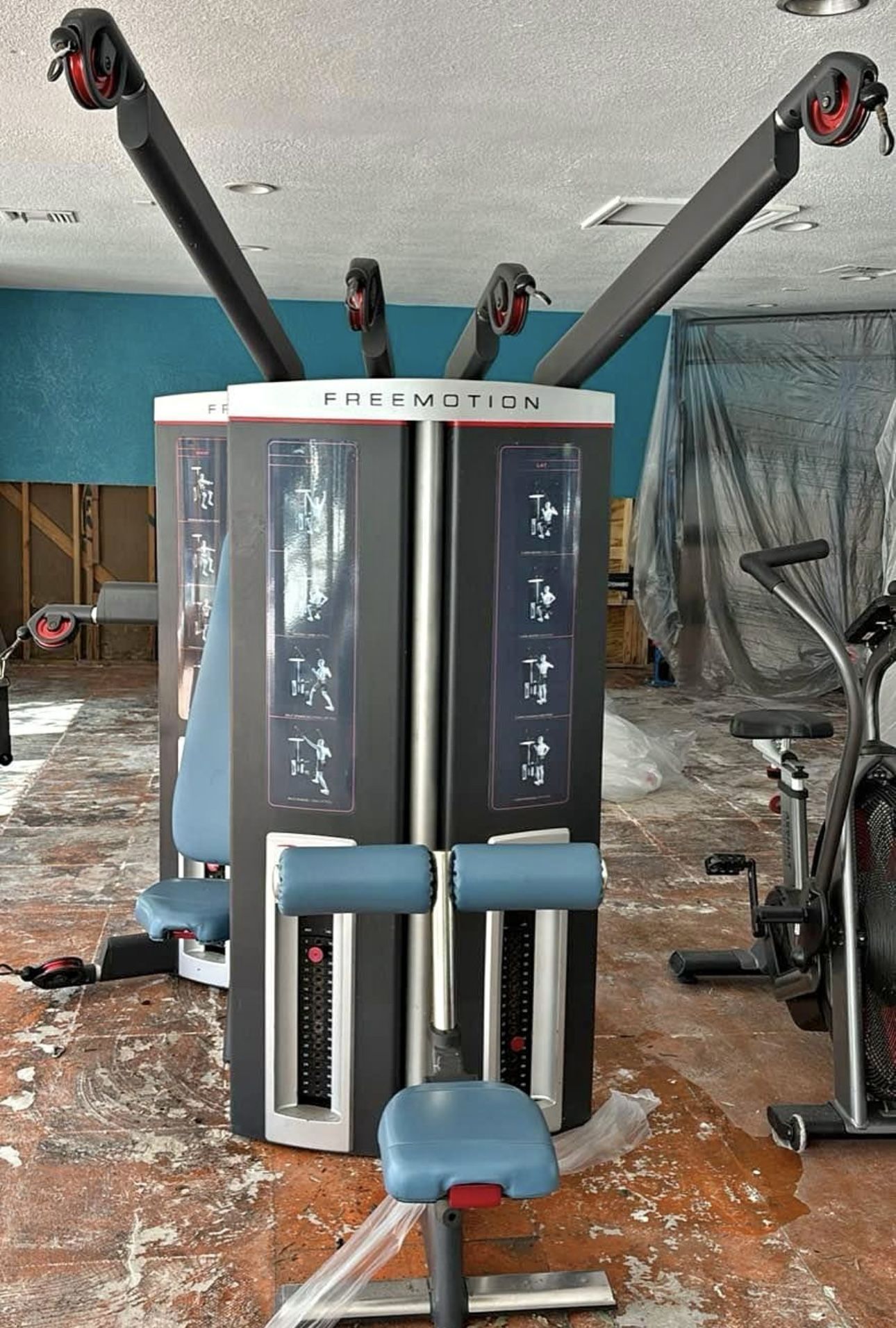 FreeMotion Genesis Seated Or Standing Lat Pulldown & High Row Combo Exercise System- Commercial Gym Equipment- Nautilus, Cybex, Life Fitness, Strive
