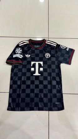 Bayern Munich Adidas Black Checkered Soccer Jersey