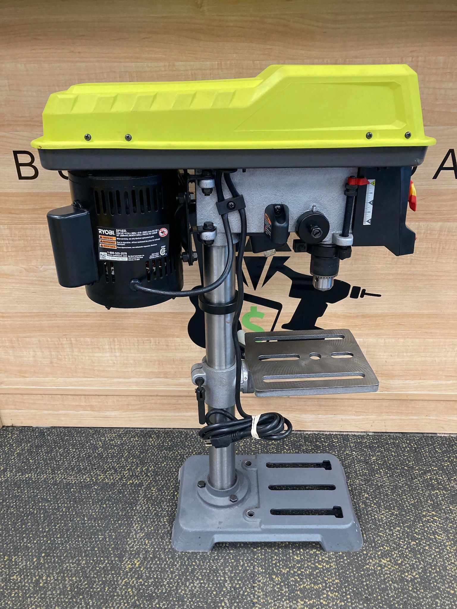 RYOBI DP103L 10" 5 Speed Drill Press with EXACTLINE Laser Alignment System