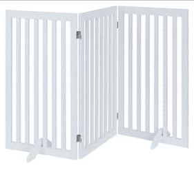 New 3 Panel Freestanding Dog Pet Gate Extra Tall 32"H x 60"W