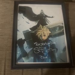Picture And Frame Of Final Fantasy 7 Advent Children Could. And Sighed Autographed By His Voice Over . Steve Burton!