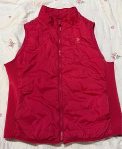 U.S. Polo Assn. Puffer Vest, Hot Pink, Size L