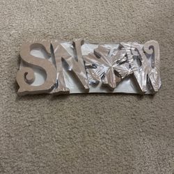 Wood SNOW letters 
