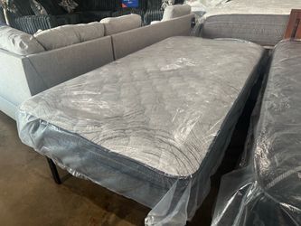 🛏️ Brand New 12” Hybrid Twin Mattress + Metal Platform