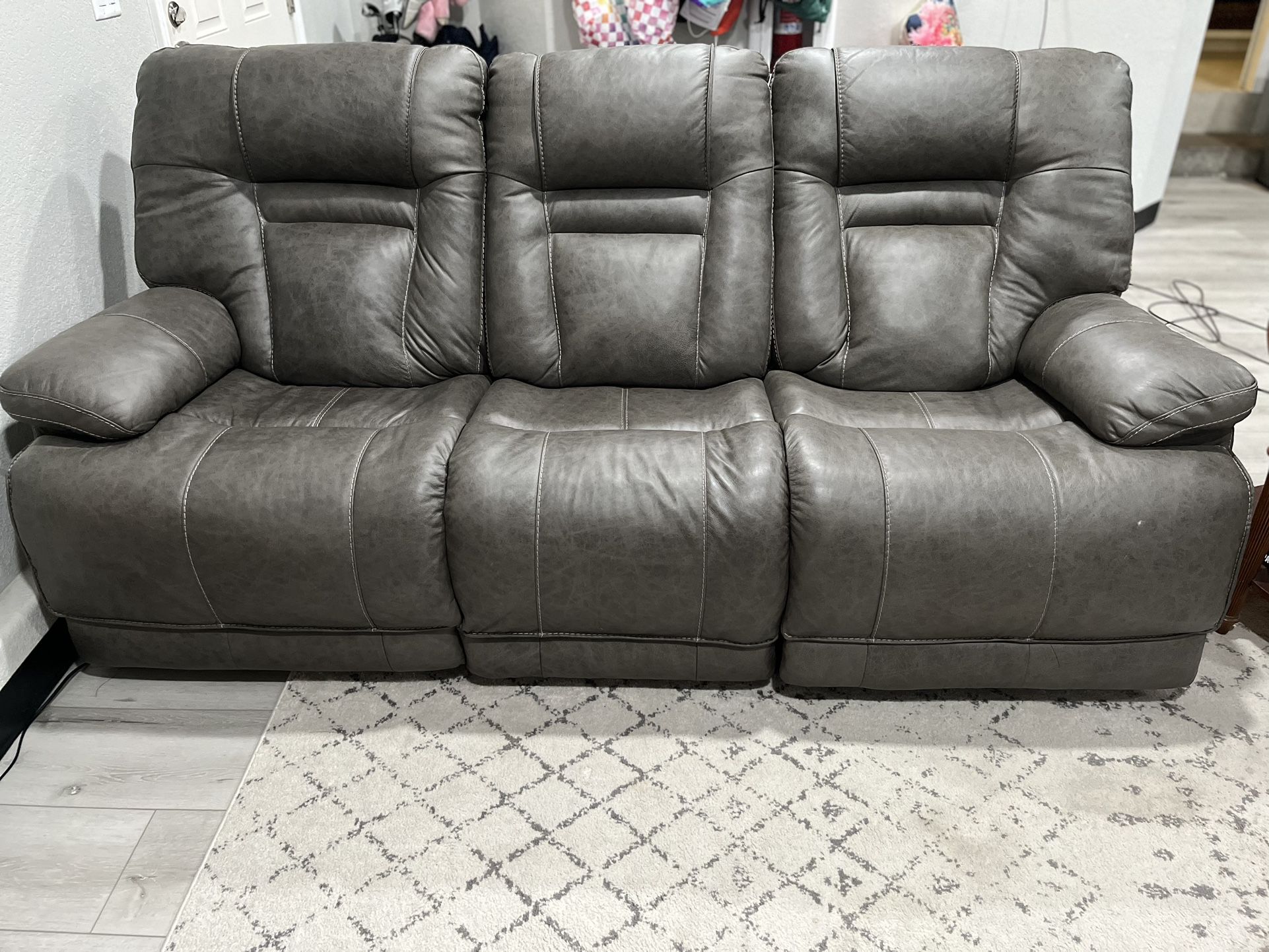 Ashley Furniture Couch Grey Leather