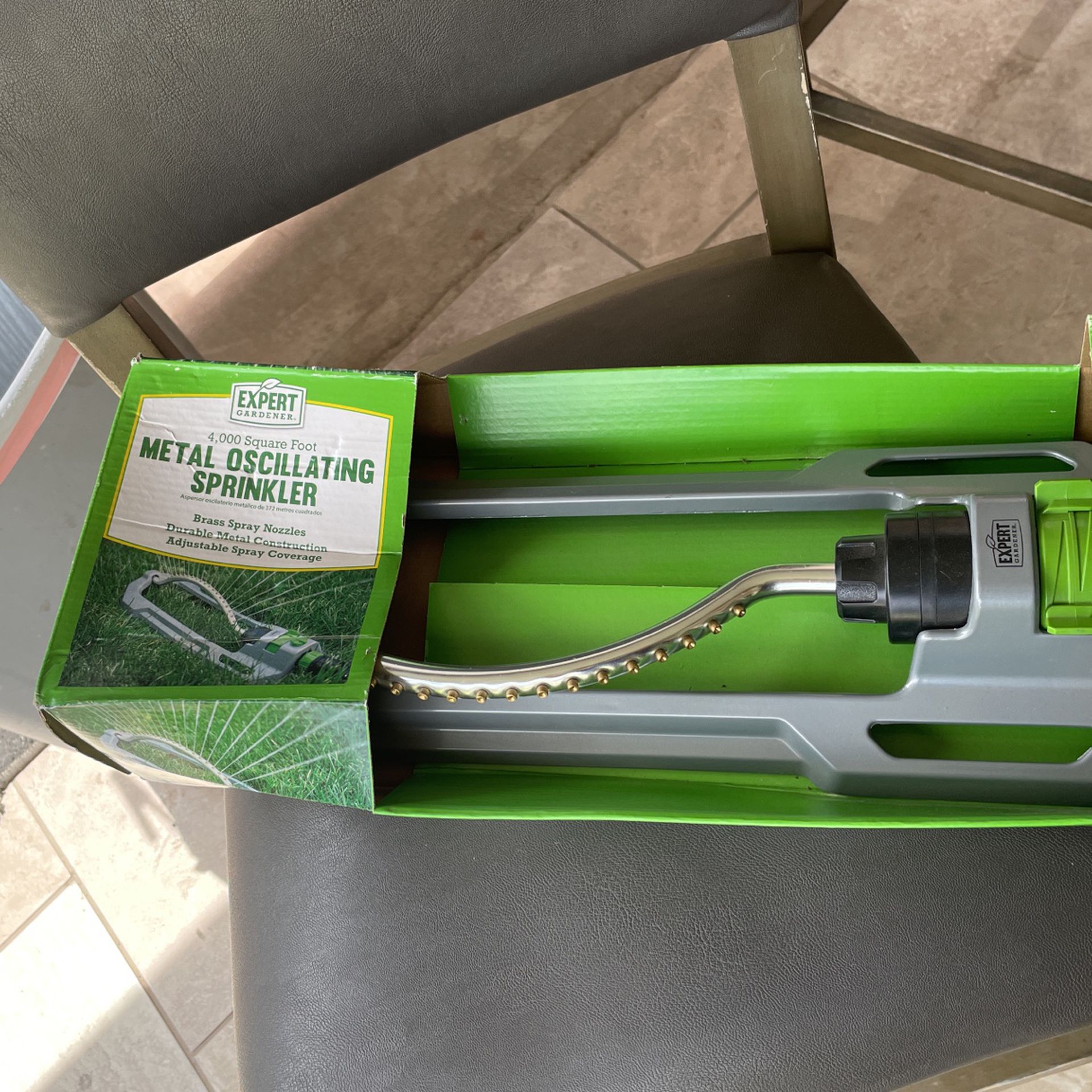 Metal Oscillating Sprinkler, New In The Box