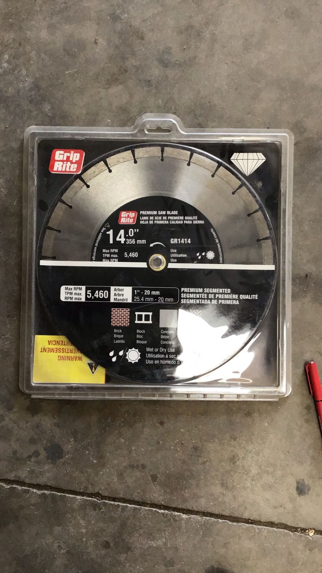 Grip Rite, 14”, Saw Blade