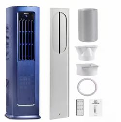 4in1 Portable Air Conditioner Cools 9,000 (DOE) BTU, Cover 900 sq.ft. with Heat, Dehum, AC unit with Remote, 24Hr Timer