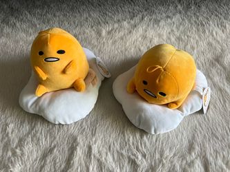 Sanrio Hello Kitty and Friends Gudetama The Lazy Egg Classic 8" Plush, 2-Piece