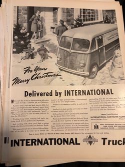 Vintage International Harvester Truck Print Ad