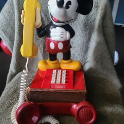 Vintage Mickey Mickey Push Button Telephone 