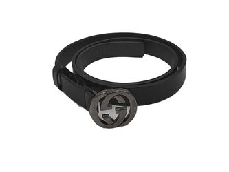 Gucci Blondie Black Leather Belt Kb1025crmia