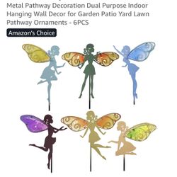 6pcs Garden Fairy Stakes Set, New