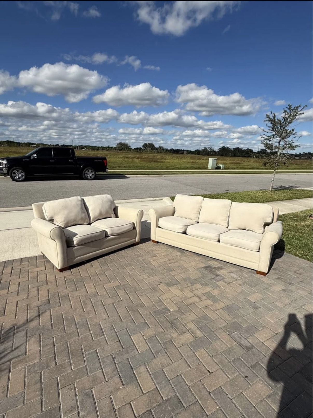 Fabric Couch And Loveseat