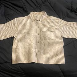 striped one pocket pajama shirt