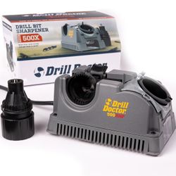 Drill Doctor DD500X Twist Drill Bit Sharpener - 3/32" to 1/2" - Electric Sharpener - High Speed & Portable - For Steel, Masonry, Carbide & Tin-Coated 