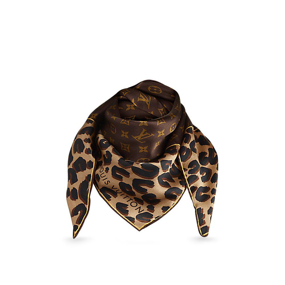 LOUIS VUITTON Monogram Leopard Silk Scarf – Limited Edition