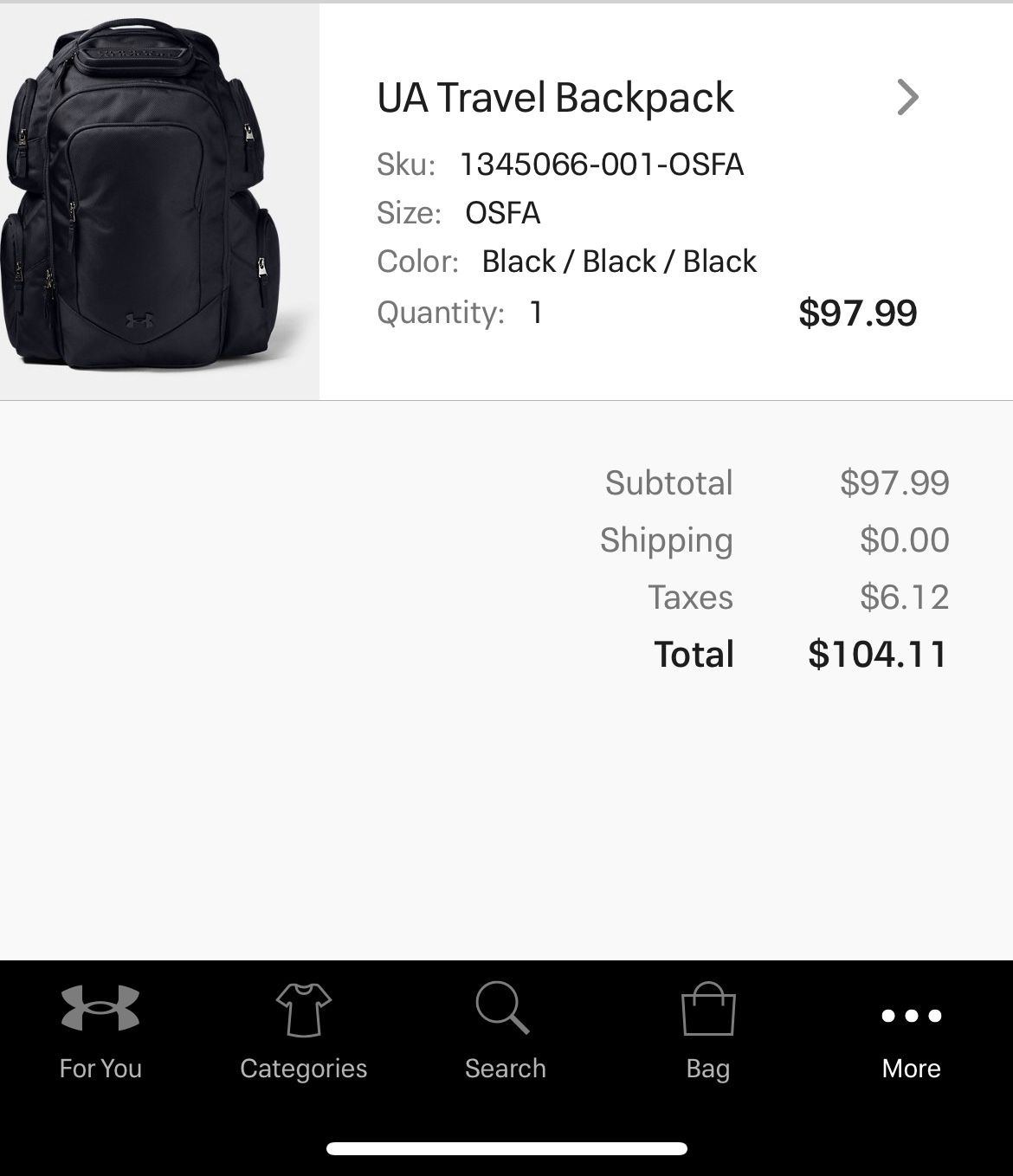 UA Backpack 