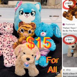 $15 For All Build a Bear workshop and Squishmallow all included in great condition