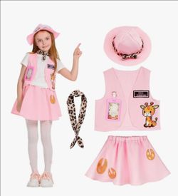 Girl's Pink Zookeeper Costume, size 4-6