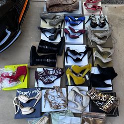 Women's Shoes Heels Boots Lot 19 Pair $60