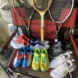 Brand New!!! K Swiss, Wilson, Girls Sizes Brand New, New Balance, Nike,,, Tennis Shoes, Also Different Size Adult Players Rackets From From  Yonex, te