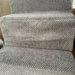 Gray Extra Wide 3 Step Pet Stairs