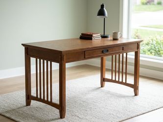 Mission Style Solid Wood Office / Writing Desk