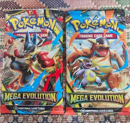 2 Mega Evolution Pokémon booster packs from 2025, sealed