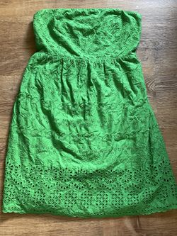 New - Women’s Size 8  Emerald Green Strapless Lace Dress From Old Navy 