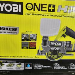 Ryobi One+ Handheld Tile/masonry Wet Dry Saw.
