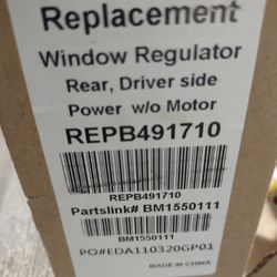 Driver Side Rear Window Regulator-, OBO