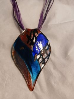New Aztec design Murano Glass necklace