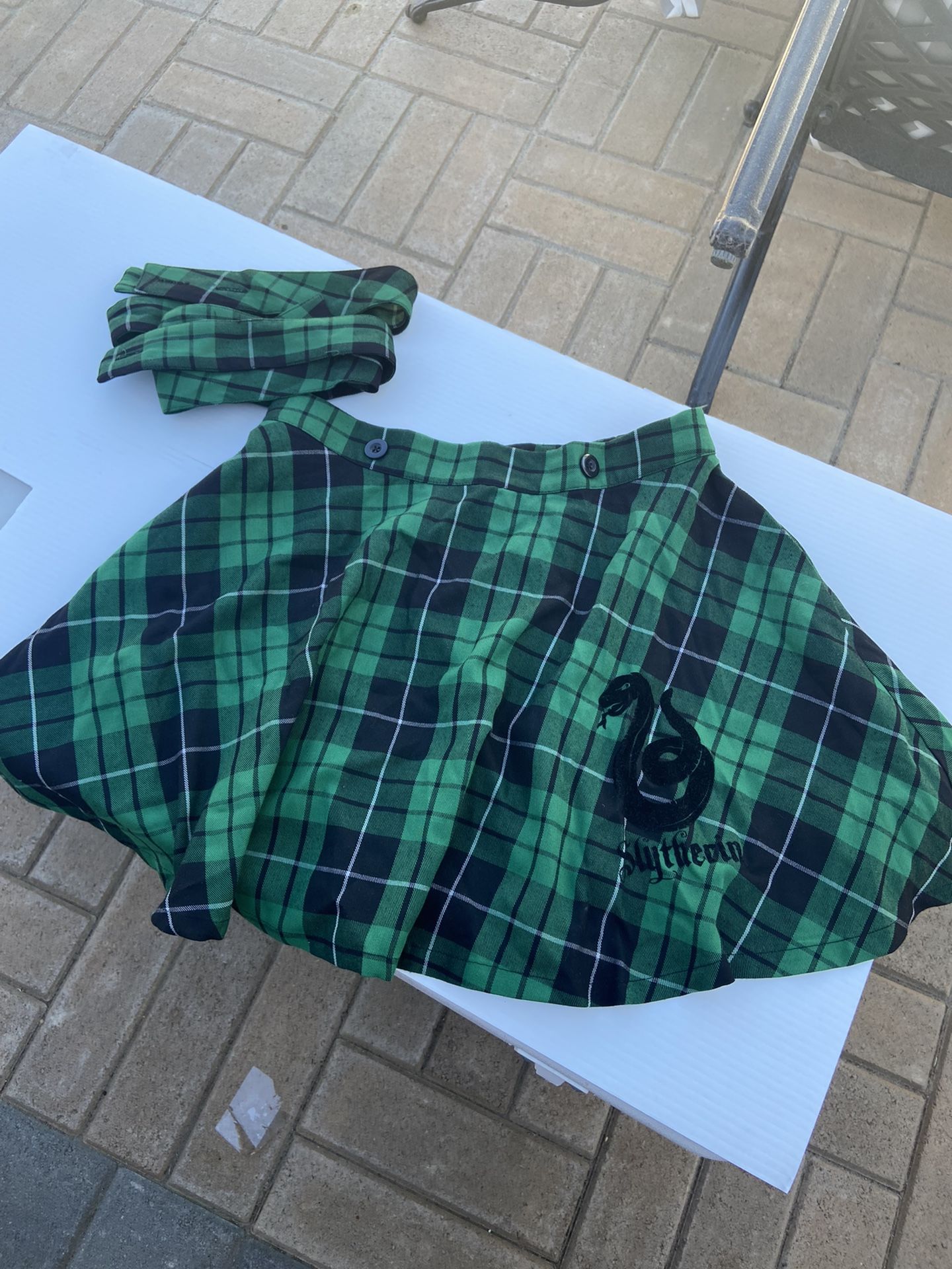 Harry Potter Slytherin Plaid Skirt