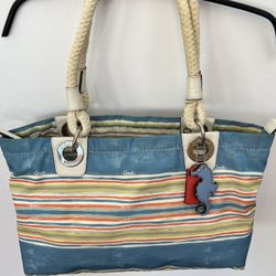 Coach Striped Nylon Bag