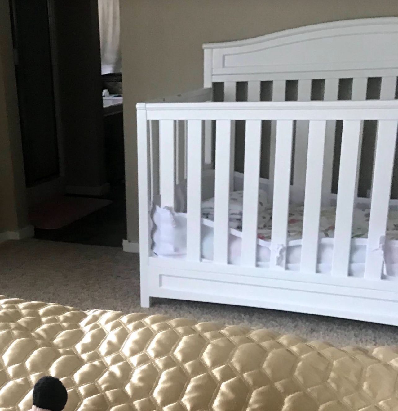 Baby/Toddler Crib Convertible With Mattress 2 Sided