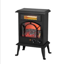 750/1500 Watt Wood Stove Style Electric Heater