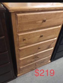 Dresser 5 Drawers 100% Pinewood 🌲