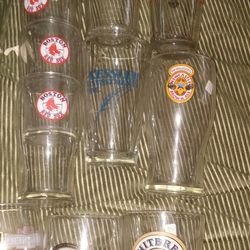 Amazing Lot Of 33 Official Factory Collector Beer Bar Glasses Deal With Bonus Steel Sam Adam's Beer Bottle Bucket  Deal